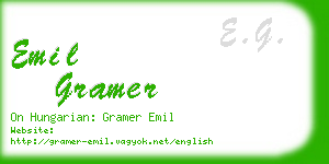 emil gramer business card